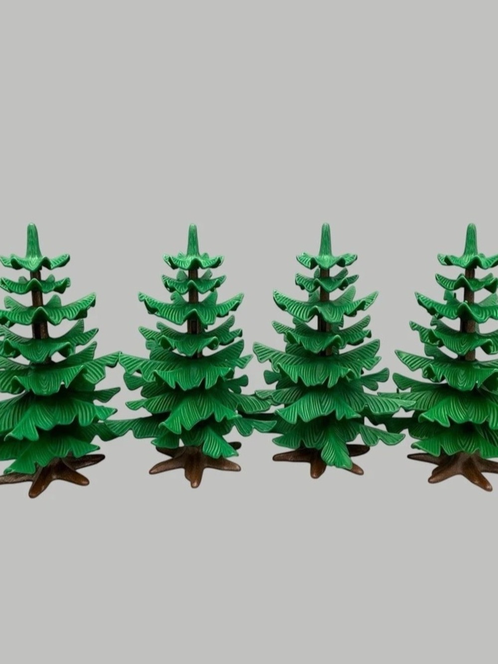 Playmobil Vintage 6 1/2” Pine Trees Set Green Christmas Tree Figurines